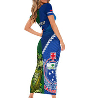 Custom Samoa And Ireland Rugby Family Matching Short Sleeve Bodycon Dress and Hawaiian Shirt 2023 World Cup Manu Samoa With Shamrocks LT14 - Polynesian Pride