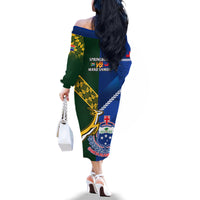Samoa And South Africa Rugby Family Matching Off Shoulder Long Sleeve Dress and Hawaiian Shirt 2023 World Cup Manu Samoa With Springboks LT14 - Polynesian Pride