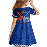 Samoa And France Rugby Family Matching Mermaid Dress and Hawaiian Shirt 2023 World Cup Manu Samoa With Les Bleus LT14 - Polynesian Pride