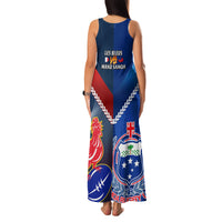 Samoa And France Rugby Family Matching Tank Maxi Dress and Hawaiian Shirt 2023 World Cup Manu Samoa With Les Bleus LT14 - Polynesian Pride