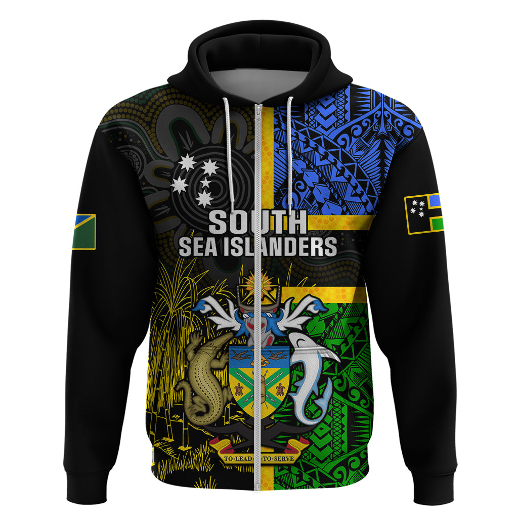 South Sea Islanders Hoodie Dress Kanakas With Solomon Islands Coat Of Arms LT14 - Polynesian Pride