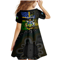 Personalised South Sea Islanders Family Matching Mermaid Dress and Hawaiian Shirt Kanakas With Solomon Islands Coat Of Arms LT14 - Polynesian Pride