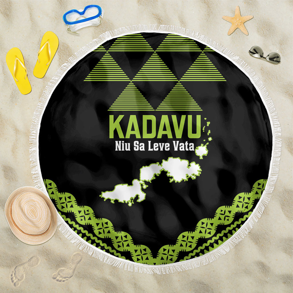 Kadavu Fiji 2026 Rugby Beach Blanket Niu Sa Leve Vata Fijian Tapa Pattern LT14 One Size 150cm Black - Polynesian Pride