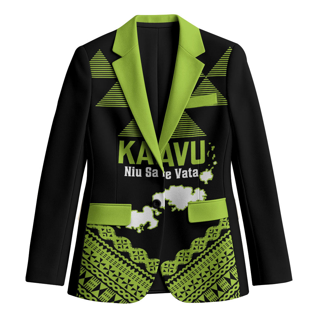 Kadavu Fiji 2026 Rugby Custom Blazer Niu Sa Leve Vata Fijian Tapa Pattern