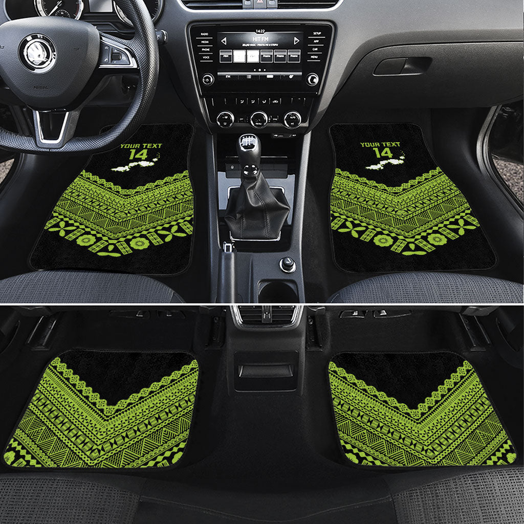 Kadavu Fiji 2026 Rugby Custom Car Mats Niu Sa Leve Vata Fijian Tapa Pattern LT14 Set 4pcs Black - Polynesian Pride