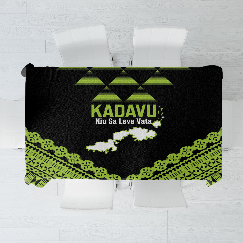 Kadavu Fiji 2026 Rugby Tablecloth Niu Sa Leve Vata Fijian Tapa Pattern