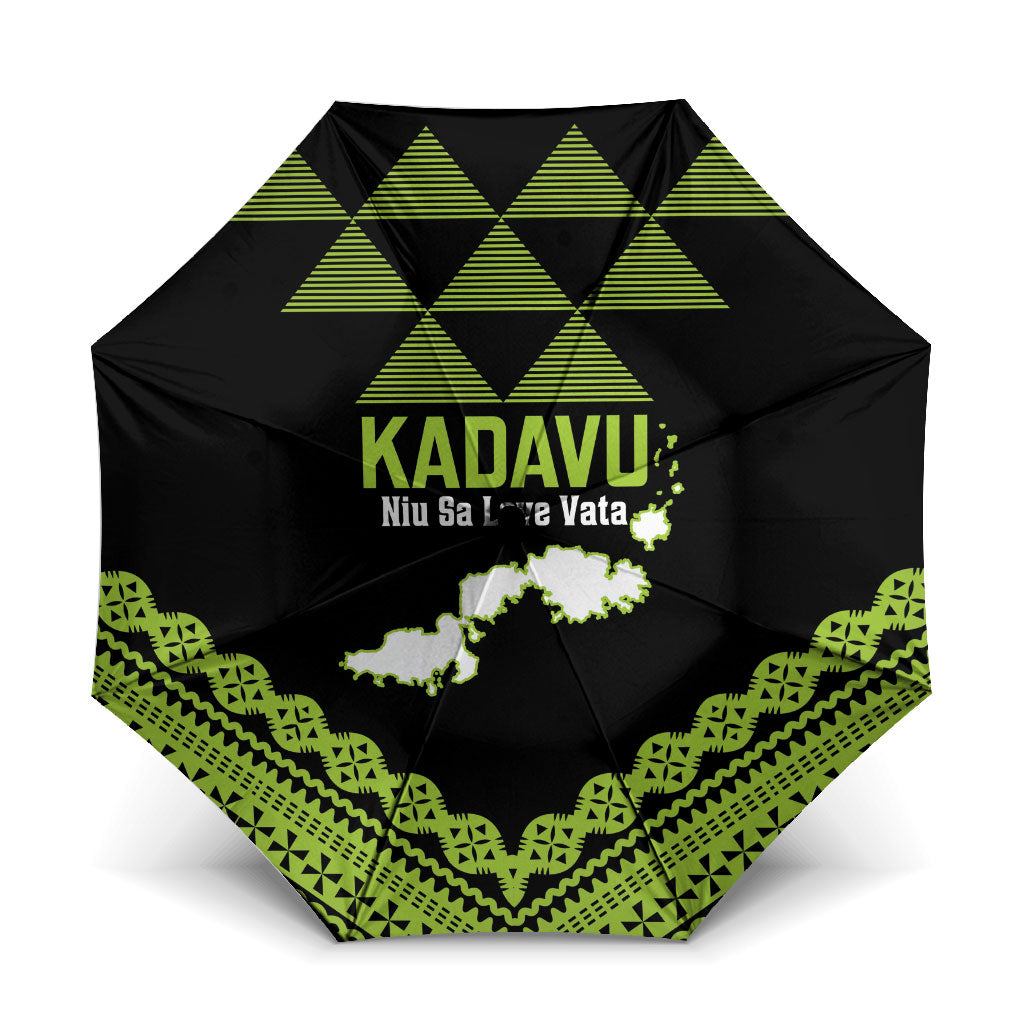 Kadavu Fiji 2026 Rugby Umbrella Niu Sa Leve Vata Fijian Tapa Pattern