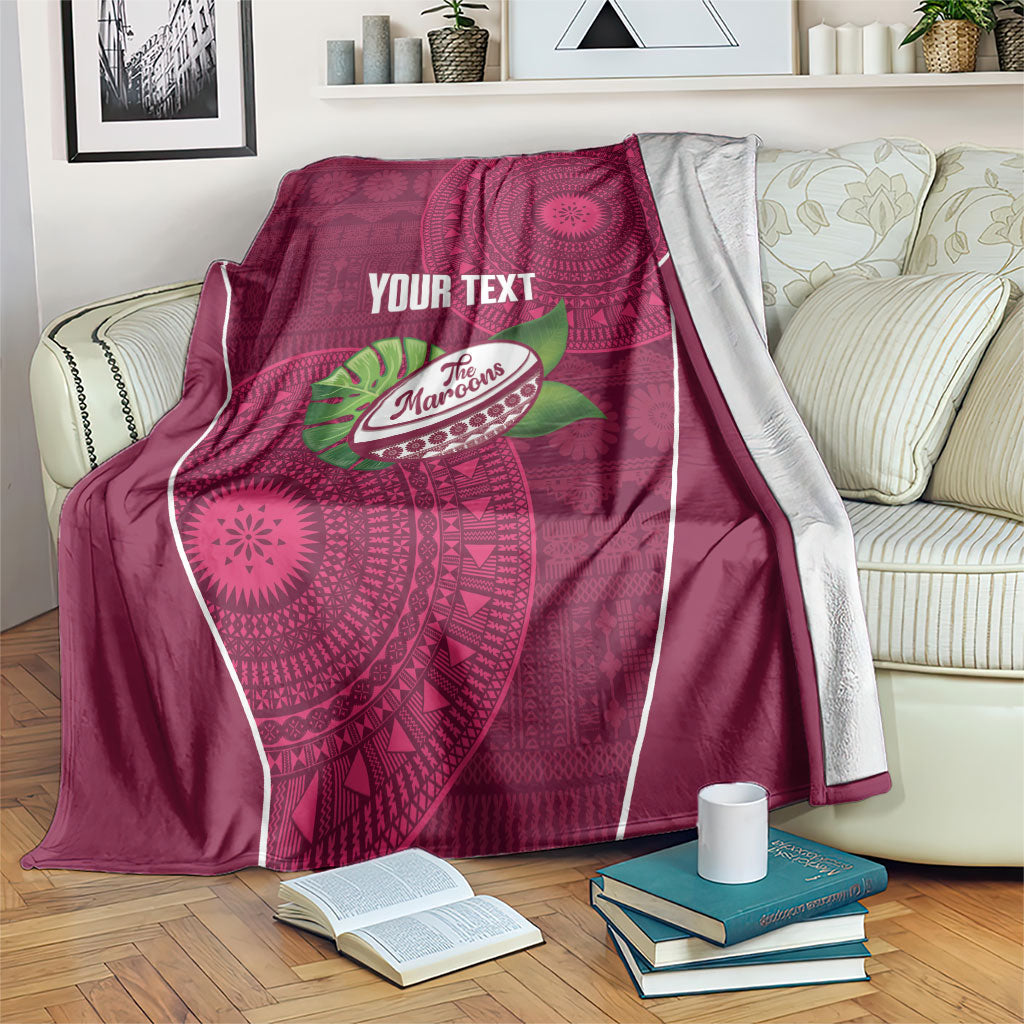Lautoka Fiji 2026 Rugby Custom Blanket Go Maroons Fijian Tapa Pattern