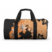 Orange Hawaii Duffle Bag Tapa Cloth Mix Tropical Flowers Pastel Vibes LT14 One size Orange - Polynesian Pride