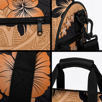 Orange Hawaii Duffle Bag Tapa Cloth Mix Tropical Flowers Pastel Vibes LT14 - Polynesian Pride
