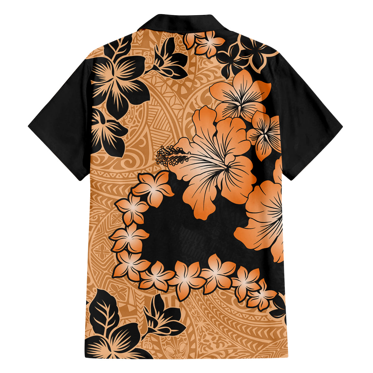 Orange Hawaii Family Matching Summer Maxi Dress and Hawaiian Shirt Tapa Cloth Mix Tropical Flowers Pastel Vibes LT14 - Polynesian Pride