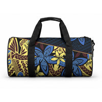 Polynesia Fabric Duffle Bag Polynesian Tribal With Frangipani Flowers LT14 One size Blue - Polynesian Pride