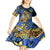 Polynesia Fabric Kid Short Sleeve Dress Polynesian Tribal With Frangipani Flowers LT14 - Polynesian Pride