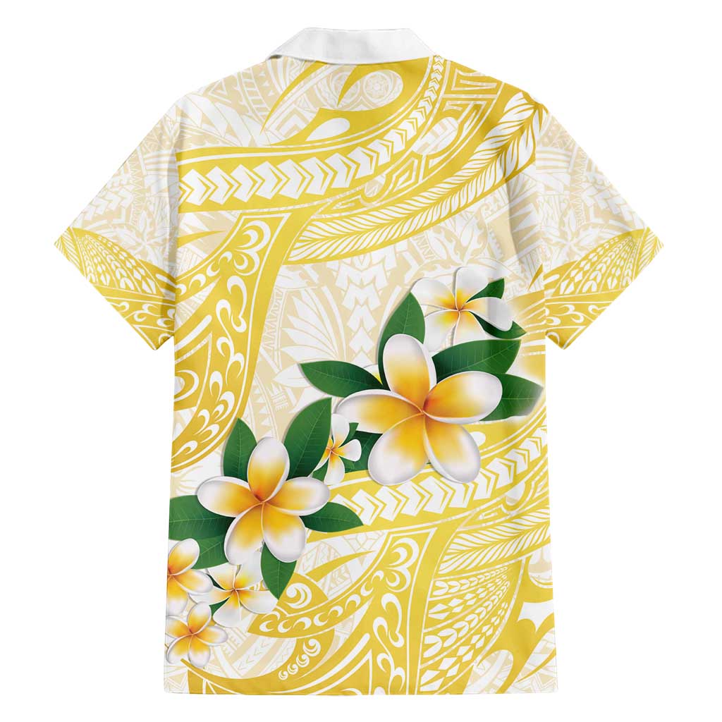 Gold And White Polynesia Plumeria Family Matching Summer Maxi Dress and Hawaiian Shirt Curves Tropical Vibes LT14 - Polynesian Pride