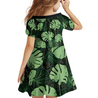 Green Hawaii Kukui Nut Lei Family Matching Short Sleeve Bodycon Dress and Hawaiian Shirt Hawaiian Pattern Monstera Tropical Vibes LT14 - Polynesian Pride