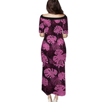 Pink Hawaii Kukui Nut Lei Family Matching Puletasi and Hawaiian Shirt Hawaiian Pattern Monstera Tropical Vibes LT14 - Polynesian Pride