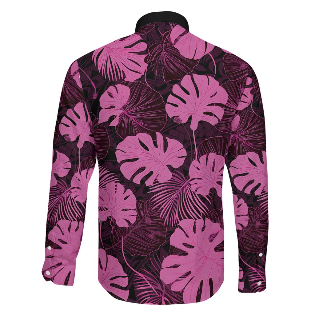 Pink Hawaii Kukui Nut Lei Family Matching Summer Maxi Dress and Hawaiian Shirt Hawaiian Pattern Monstera Tropical Vibes LT14 - Polynesian Pride