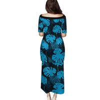 Blue Hawaii Kukui Nut Lei Family Matching Puletasi and Hawaiian Shirt Hawaiian Pattern Monstera Tropical Vibes LT14 - Polynesian Pride