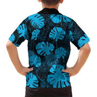 Blue Hawaii Kukui Nut Lei Family Matching Short Sleeve Bodycon Dress and Hawaiian Shirt Hawaiian Pattern Monstera Tropical Vibes LT14 - Polynesian Pride