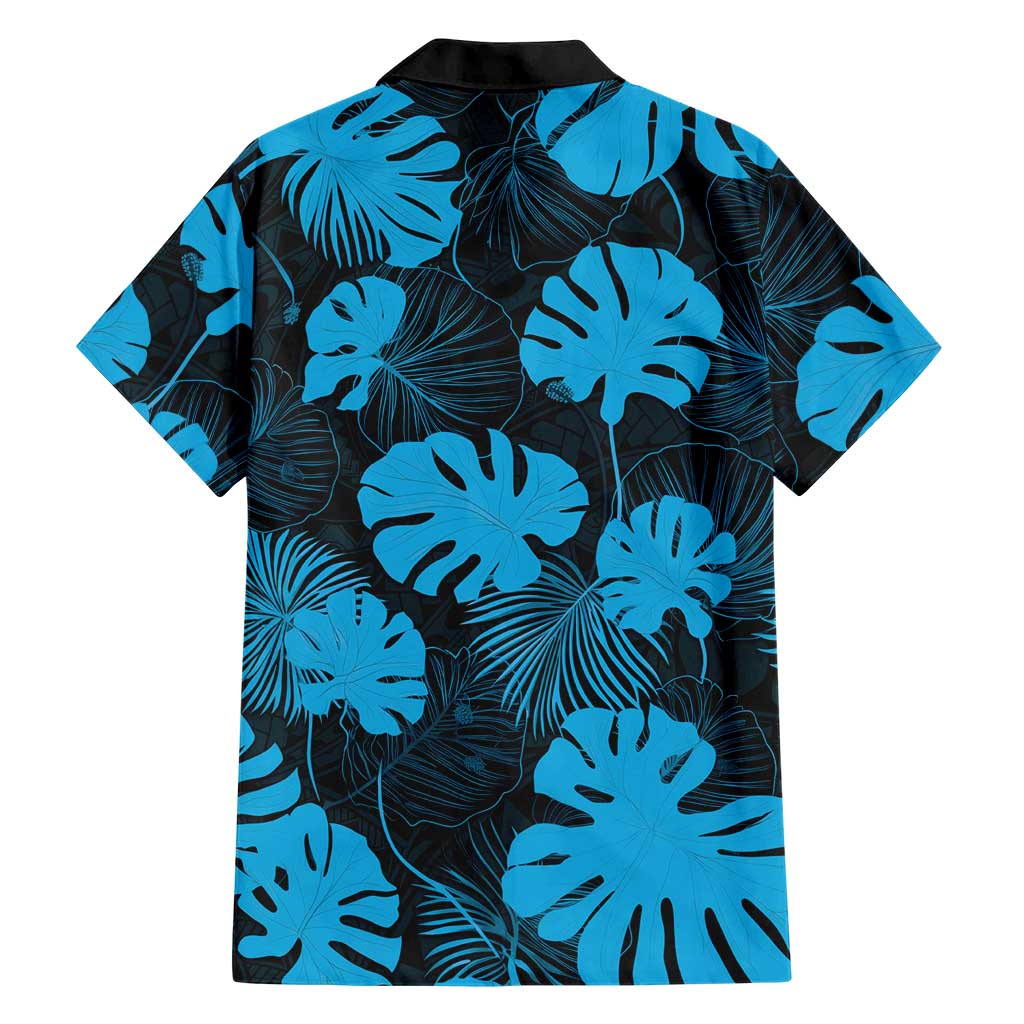Blue Hawaii Kukui Nut Lei Family Matching Short Sleeve Bodycon Dress and Hawaiian Shirt Hawaiian Pattern Monstera Tropical Vibes LT14 - Polynesian Pride