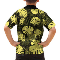 Yellow Hawaii Kukui Nut Lei Family Matching Mermaid Dress and Hawaiian Shirt Hawaiian Pattern Monstera Tropical Vibes LT14 - Polynesian Pride