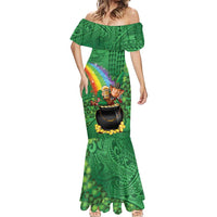 Hawaii Saint Patrick's Day Mermaid Dress Funny Leprechaun With Pot Of Gold - Polynesian Tattoo LT14 - Polynesian Pride