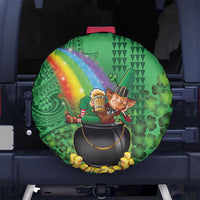 Hawaii Saint Patrick's Day Spare Tire Cover Funny Leprechaun With Pot Of Gold - Polynesian Tattoo LT14 - Polynesian Pride