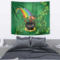 Hawaii Saint Patrick's Day Tapestry Funny Leprechaun With Pot Of Gold - Polynesian Tattoo LT14 - Polynesian Pride