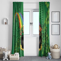 Hawaii Saint Patrick's Day Window Curtain Funny Leprechaun With Pot Of Gold - Polynesian Tattoo LT14 - Polynesian Pride