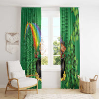 Hawaii Saint Patrick's Day Window Curtain Funny Leprechaun With Pot Of Gold - Polynesian Tattoo LT14 - Polynesian Pride