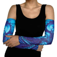 Purple Paradise Polynesia Jellyfish Arm Sleeves Plumeria Polynesian Tattoo Glowing Vibes LT14 - Polynesian Pride