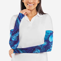 Purple Paradise Polynesia Jellyfish Arm Sleeves Plumeria Polynesian Tattoo Glowing Vibes LT14 - Polynesian Pride