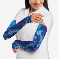 Purple Paradise Polynesia Jellyfish Arm Sleeves Plumeria Polynesian Tattoo Glowing Vibes LT14 - Polynesian Pride