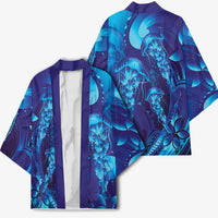 Purple Paradise Polynesia Jellyfish Kimono Plumeria Polynesian Tattoo Glowing Vibes