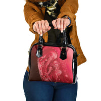 Red Gradient Polynesia Jellyfish Shoulder Handbag Plumeria Polynesian Tattoo Glowing Vibes LT14 One Size Red - Polynesian Pride