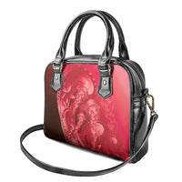 Red Gradient Polynesia Jellyfish Shoulder Handbag Plumeria Polynesian Tattoo Glowing Vibes LT14 - Polynesian Pride