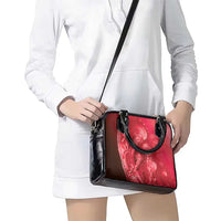 Red Gradient Polynesia Jellyfish Shoulder Handbag Plumeria Polynesian Tattoo Glowing Vibes LT14 - Polynesian Pride