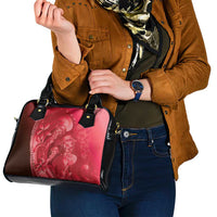 Red Gradient Polynesia Jellyfish Shoulder Handbag Plumeria Polynesian Tattoo Glowing Vibes LT14 - Polynesian Pride