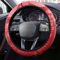 Red Gradient Polynesia Jellyfish Steering Wheel Cover Plumeria Polynesian Tattoo Glowing Vibes LT14 - Polynesian Pride
