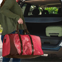 Red Gradient Polynesia Jellyfish Travel Bag Plumeria Polynesian Tattoo Glowing Vibes