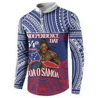 Personalised Samoa Independence Day Button Sweatshirt 64th Anniversary Toa O Samoa