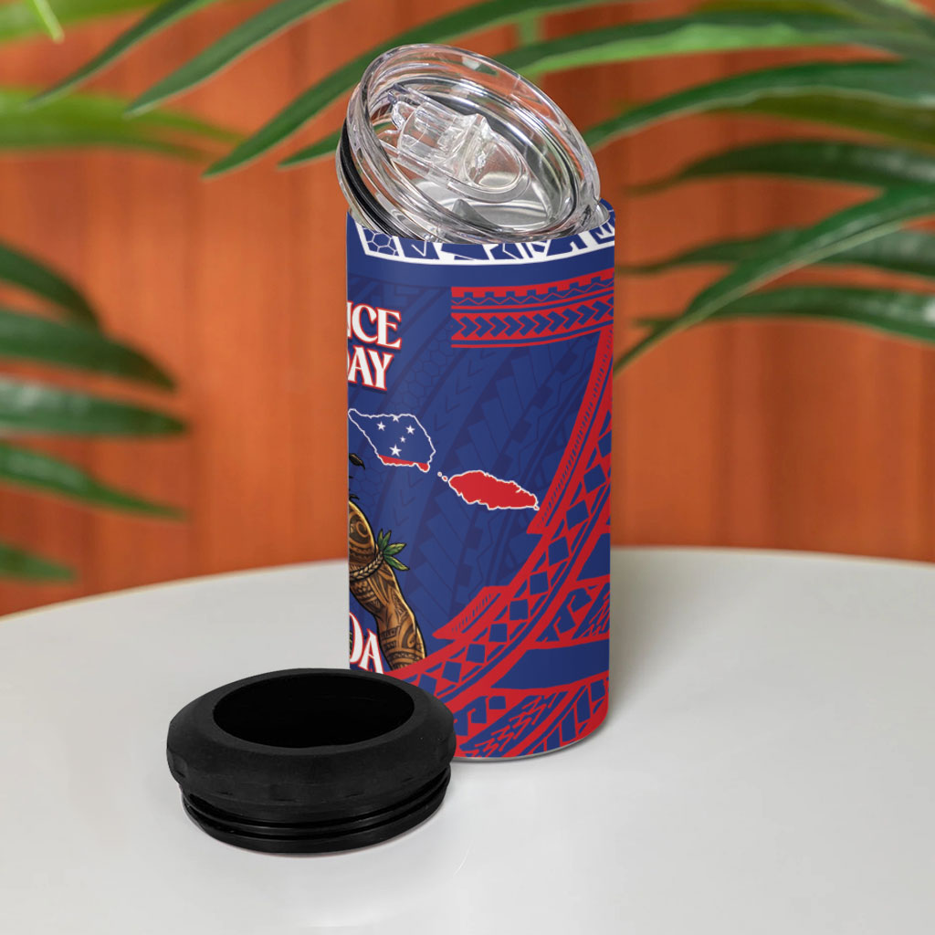 Samoa Independence Day 4 in 1 Can Cooler Tumbler 64th Anniversary Toa O Samoa LT14 - Polynesian Pride