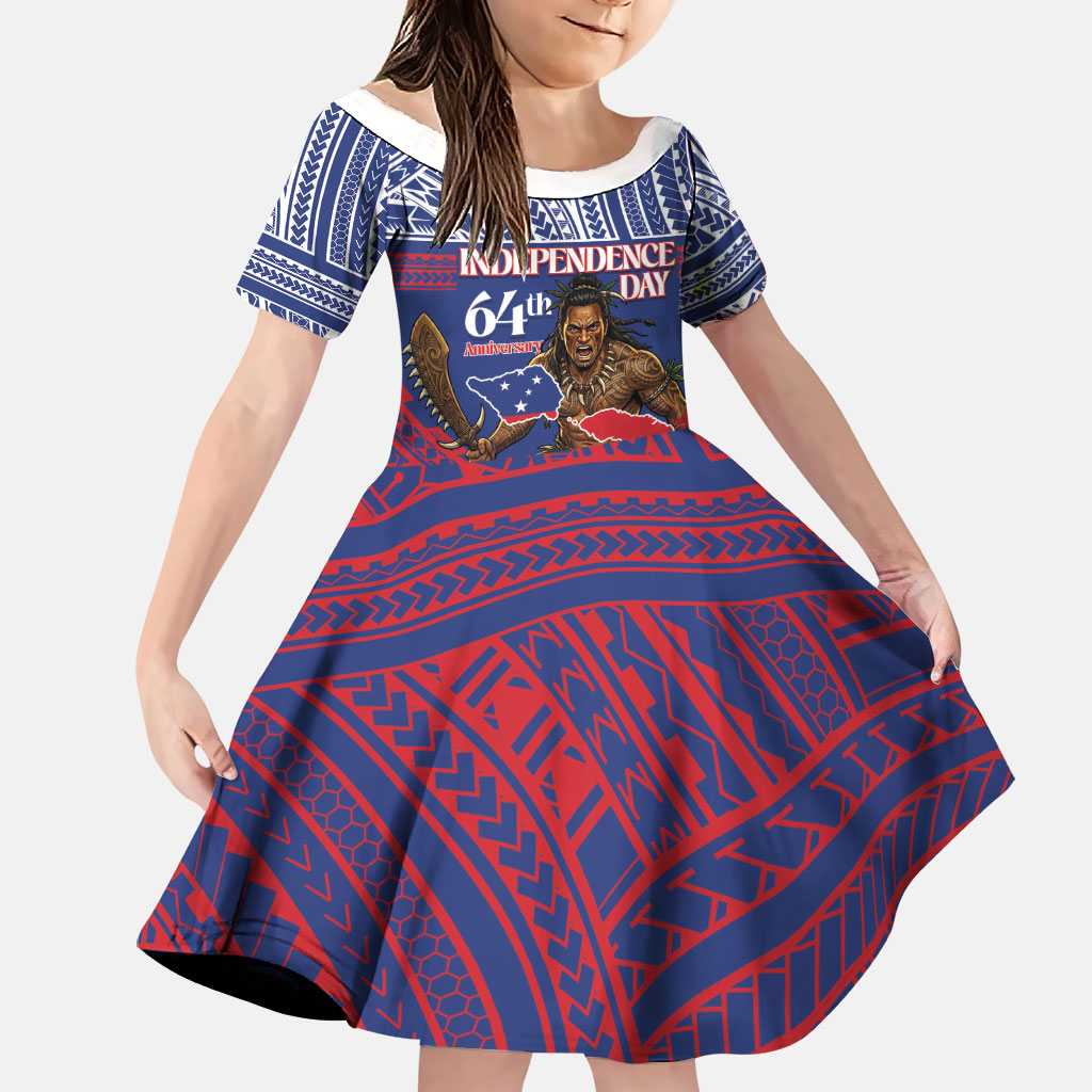 Personalised Samoa Independence Day Family Matching Off Shoulder Maxi Dress and Hawaiian Shirt 64th Anniversary Toa O Samoa