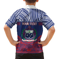 Personalised Samoa Independence Day Family Matching Off Shoulder Short Dress and Hawaiian Shirt 64th Anniversary Toa O Samoa