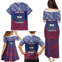 Personalised Samoa Independence Day Family Matching Puletasi and Hawaiian Shirt 64th Anniversary Toa O Samoa
