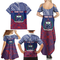 Personalised Samoa Independence Day Family Matching Summer Maxi Dress and Hawaiian Shirt 64th Anniversary Toa O Samoa