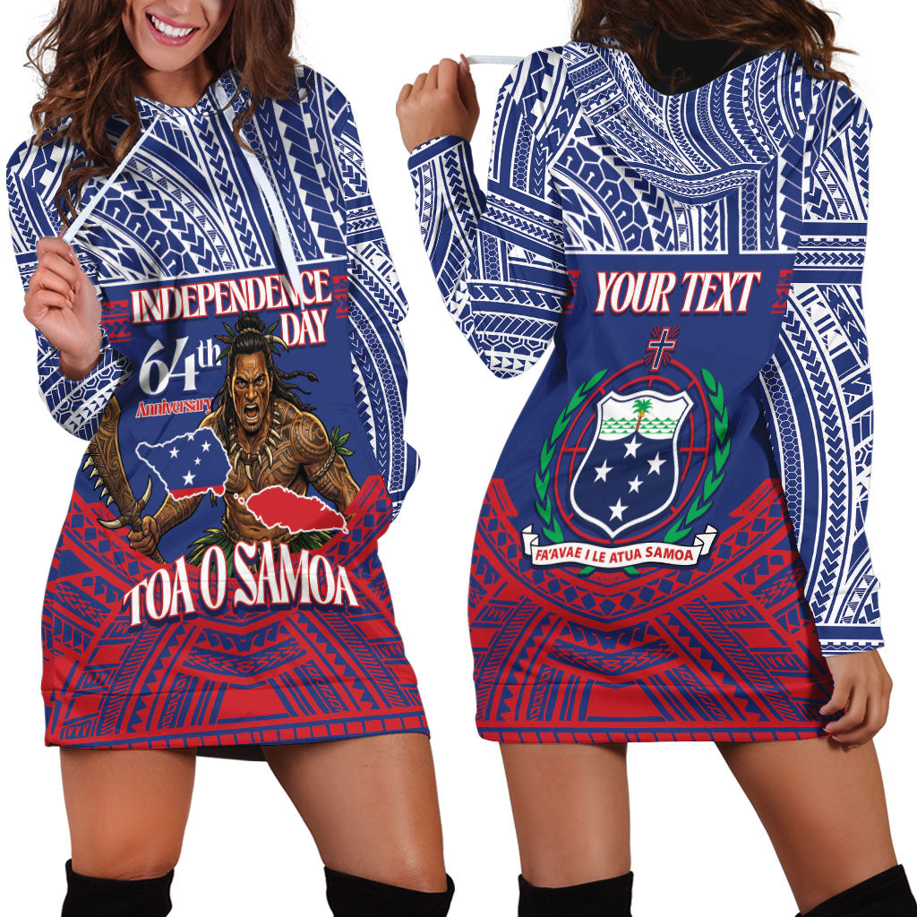 Personalised Samoa Independence Day Hoodie Dress 64th Anniversary Toa O Samoa LT14 - Polynesian Pride
