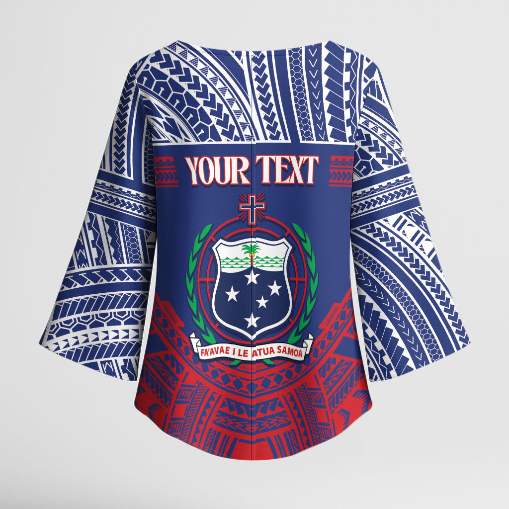 Personalised Samoa Independence Day Kimono Sleeve Blouse 64th Anniversary Toa O Samoa