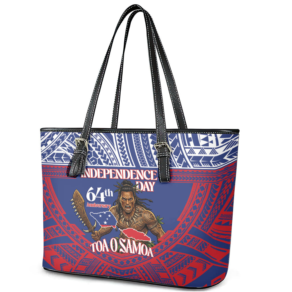 Samoa Independence Day Leather Tote Bag 64th Anniversary Toa O Samoa