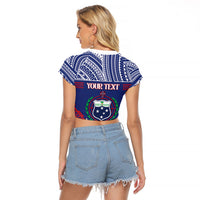 Personalised Samoa Independence Day Raglan Cropped T Shirt 64th Anniversary Toa O Samoa